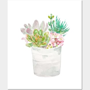 green succulent plants  in pot 2020 Posters and Art